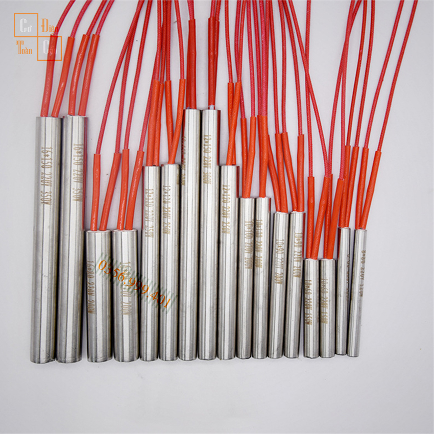 Phi 6  Điện trở ra một đầu, thanh nhiệt sấy khuôn, que gia nhiệt, ti nhiệt, điện trở khô 1 đầu, điện trở đốt nóng