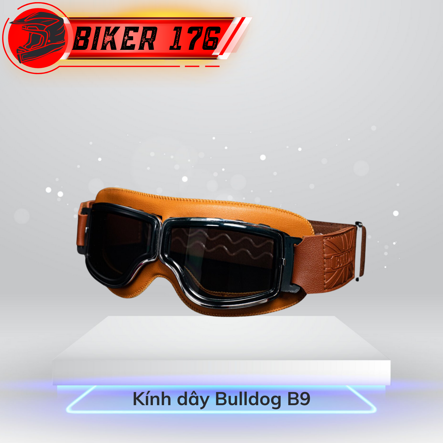 Kính dây bulldog b9 classic chất và đẹp - bảo hộ xe máy biker 176 - mũ bảo hiểm chính hãng vũng tàu