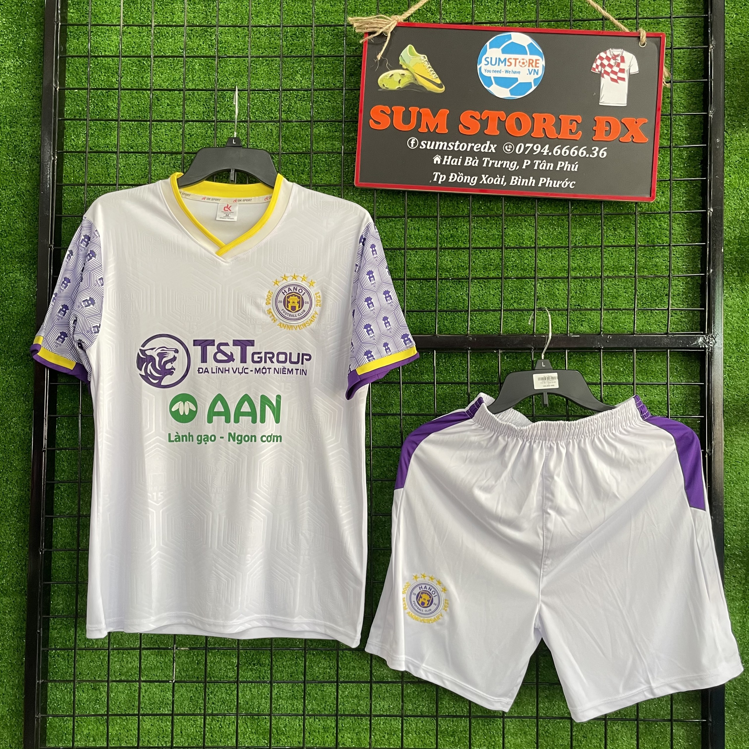 Đồ Đá Banh Hà Nội Trắng 21.22–Áo Bóng Đá, Đồ Thể Thao Nam Nữ Mẫu Mới