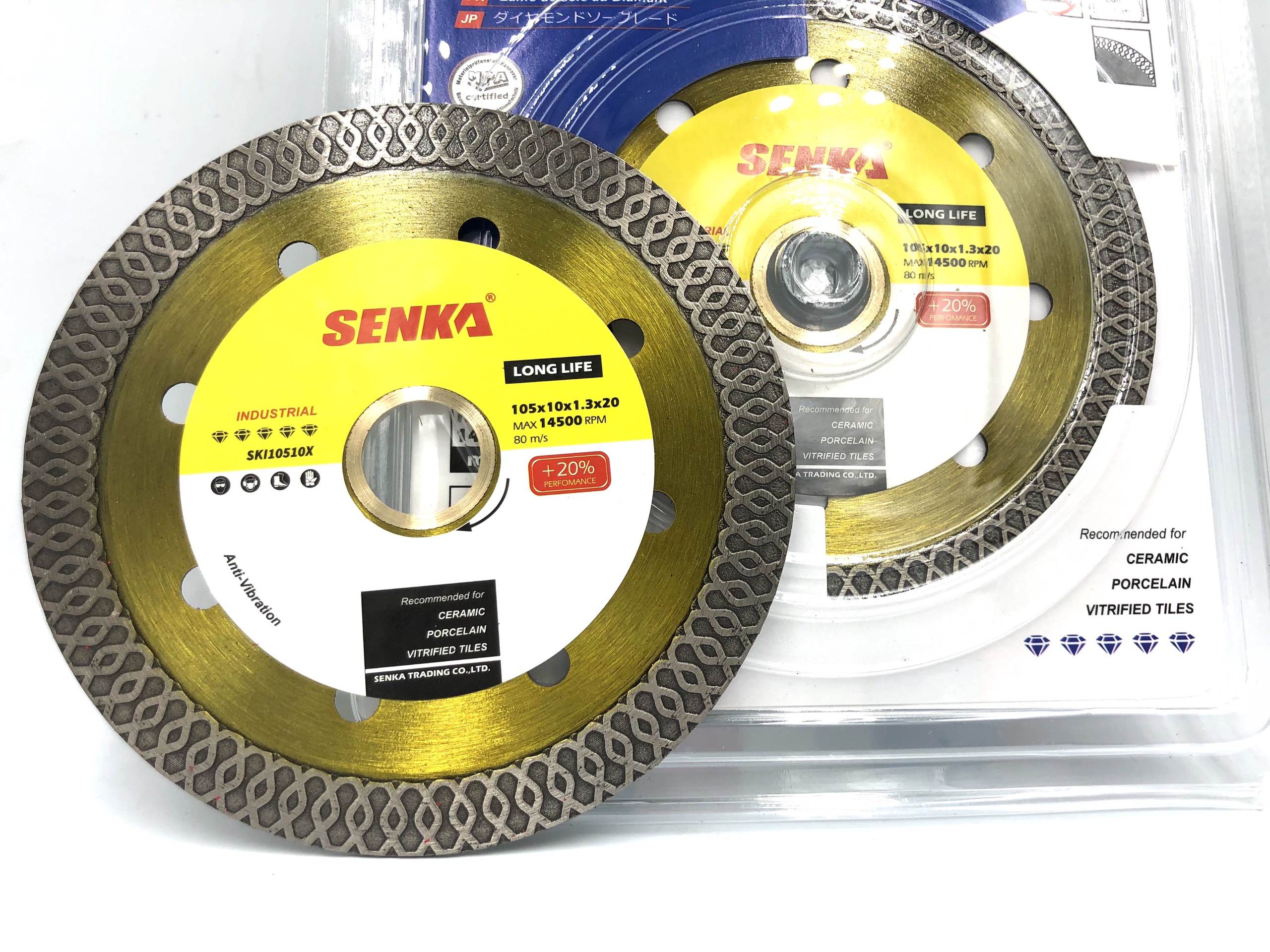 1 Lưỡi Cắt Đa Năng, Lưỡi Cắt Gạch Đá hiệu SENKA cao cấp cho máy cầm tay 1 1ấc kiểu RĂNG ĐUÔI CÁ