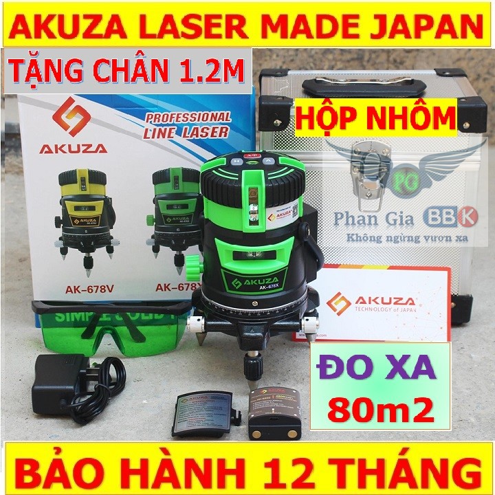 Máy cân mực, máy bắn cốt, máy cân bằng laser  AKUZA 567 (HỘP NHÔM)