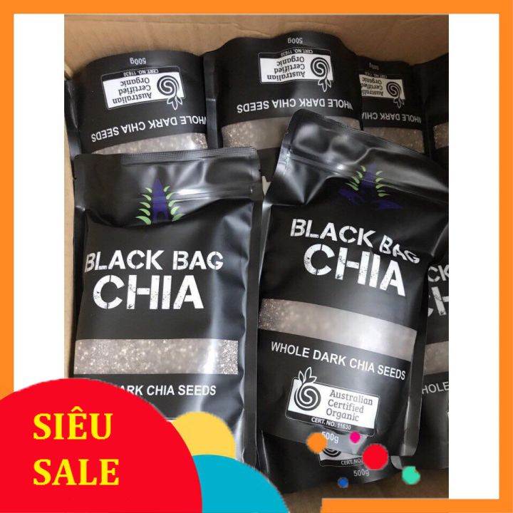 Hạt chia đen úc black bag chia 500gr