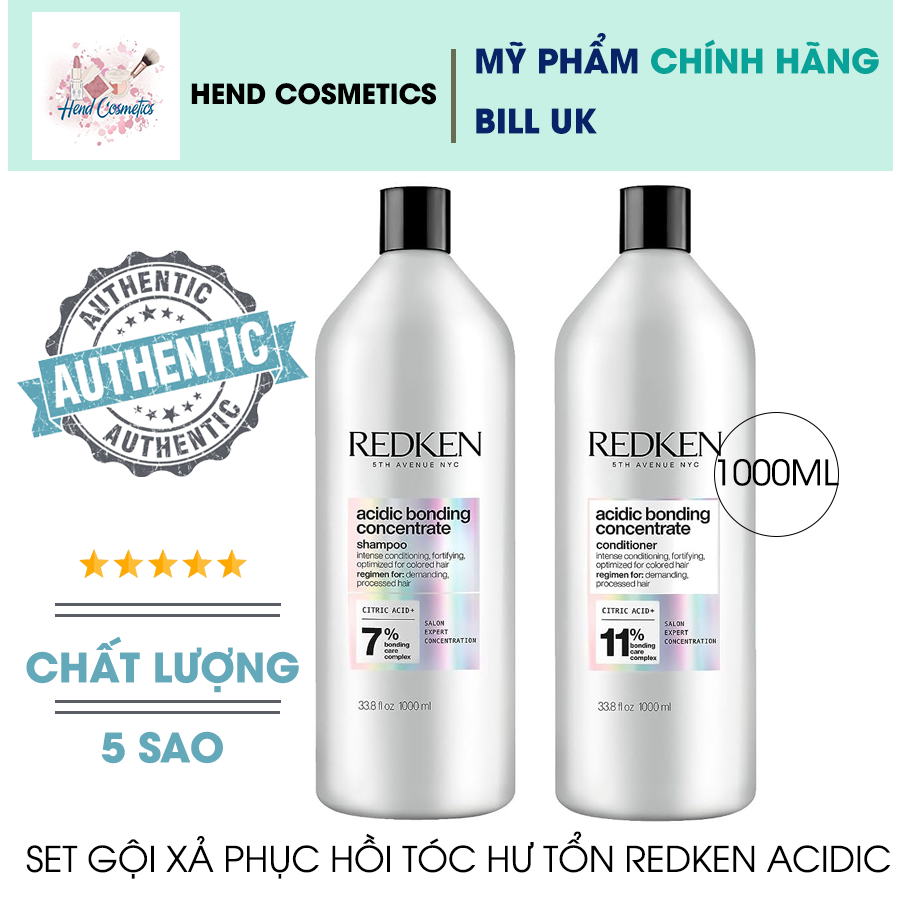 Set gội xả phục hồi Redken Acidic Bonding Shampoo & Conditioner 1000ml