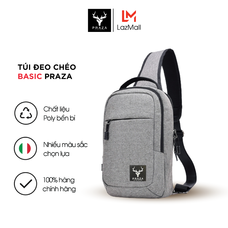 Túi Đeo Chéo Praza, Túi Đeo Tiện Lợi, Túi Du Lịch Đựng Được Ipad Unisex - DC112 - Hãng Phân Phối Chính Thức