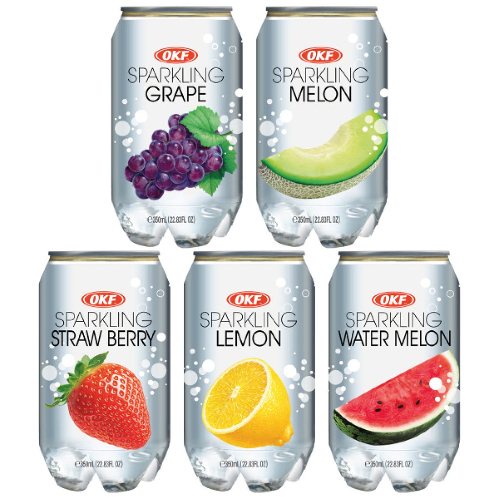 (5 vị) Nước Soda Sparkling OKF Lon 350ml