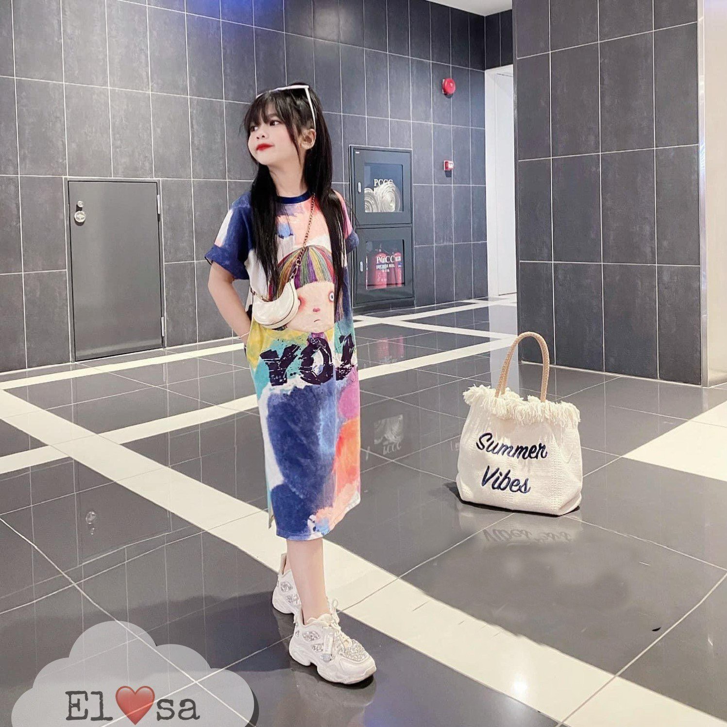 Váy bé gái--váy body cotton loang 8-30kg annakids