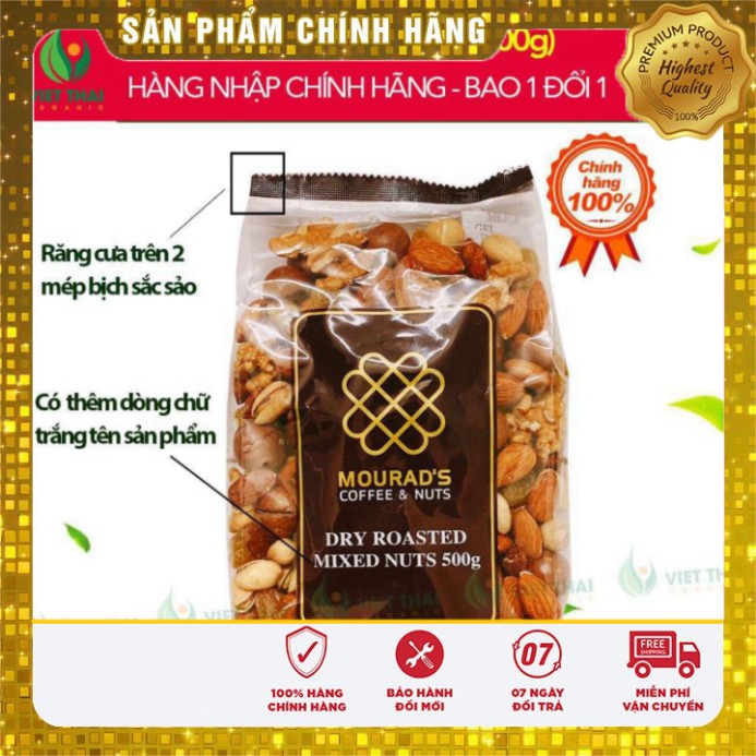 Hạt hỗn hợp mix nut mourad chính hãng hạnh nhân óc chó macca bí xanh dẻ cười 💝free ship💝 hạt mix mourad úc hàng nhập m