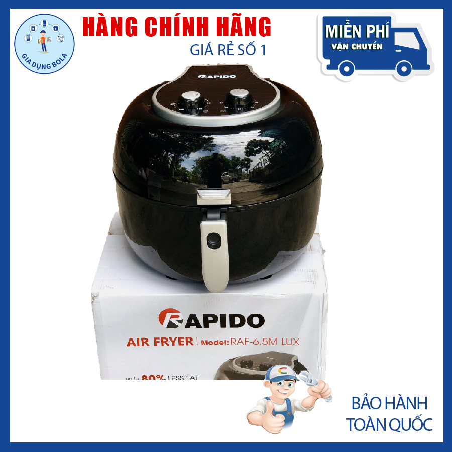 Nồi chiên không dầu Rapido công suất 1800W 6.5L RAF6.5M LUX - Cơ