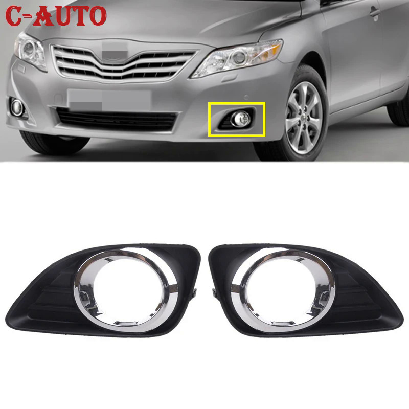 Sương Mù Ánh Sáng mở Vent lưới tản nhiệt intake Bìa Chrome sương mù phía trước ánh sáng TRIM bìa cho Toyota Camry XV40 2010 2011 Sương Mù Ánh sáng khung Bì