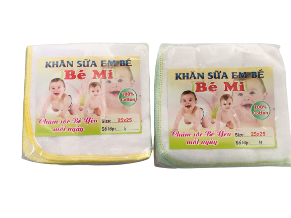 [HCM GIÁ TỐT ] Combo 30 khăn sữa Xô 4 lớp cao cấp Bé Mi mềm mại, dày mịn mềm siêu thấm hút cho bé (25 x 25 cm) - Khăn xô sữa 4 lớp mềm mại, thấm hút tốt