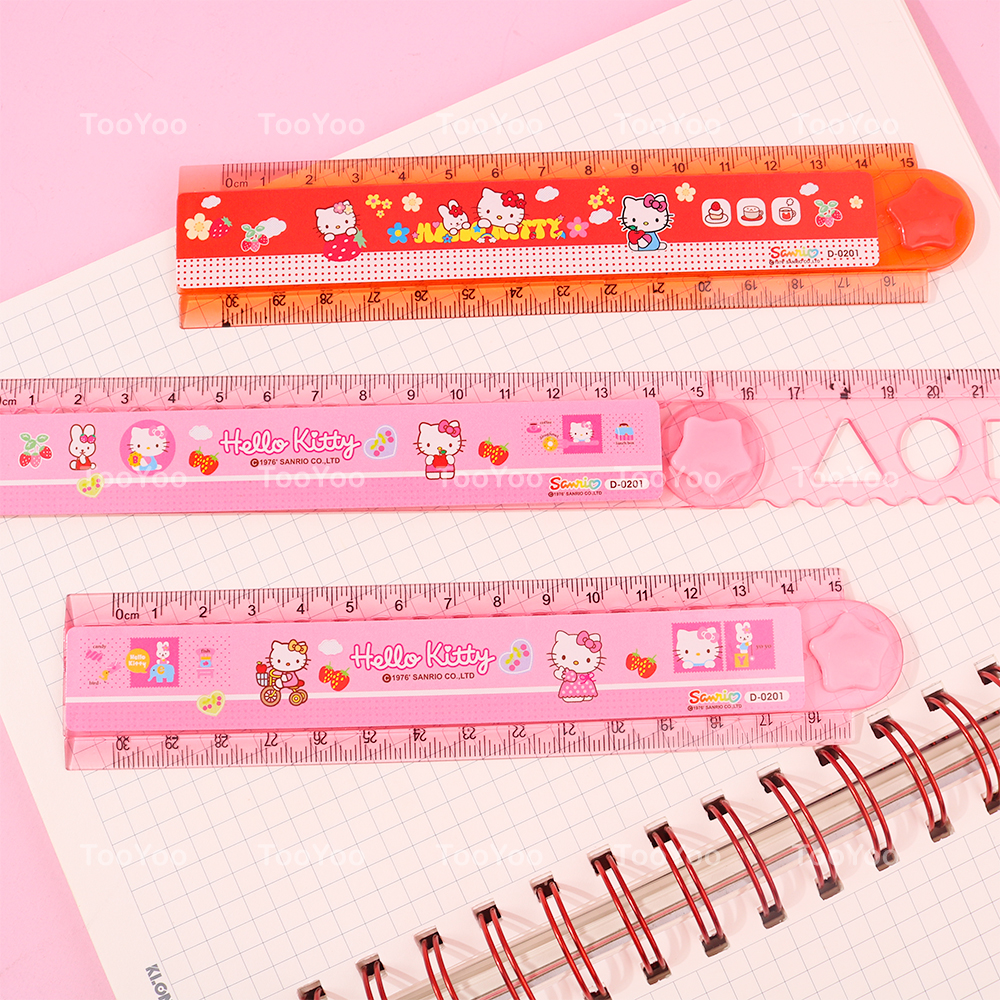 Thước kẻ gập đôi dài 30cm Hello Kitty dễ thương cute TooYoo BK00789