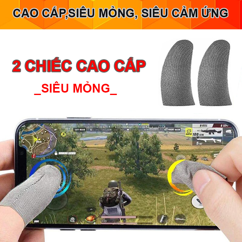[2 Chiếc Siêu Mỏng] Bao tay cảm ứng chơi game mobile chống mồ hôi siêu mỏng, găng tay chơi game, bao tay chơi pubg mobile, freefire, liên quân , bao tay cảm ứng chống mồ hôi