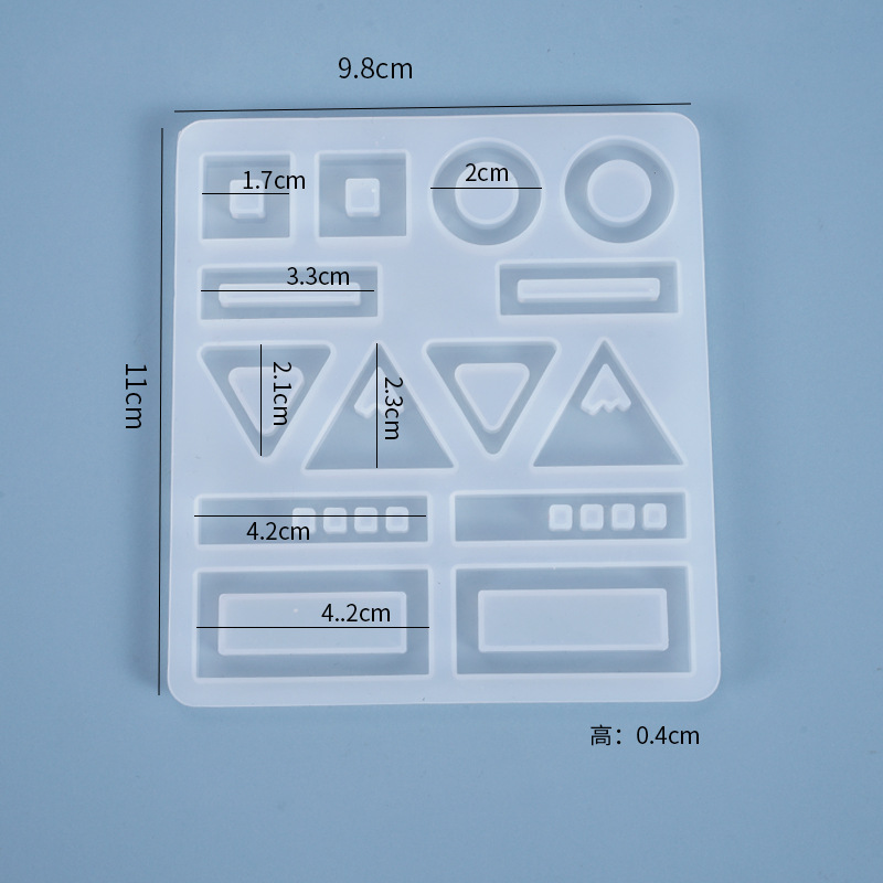 [In stock] Pha Lê Khuôn Epoxy Mặt Dây Chuyền Bông Tai Trang Trí Tự Chế Trang Sức Toàn Bộ Tấm Bông Tai Khuôn Silicon