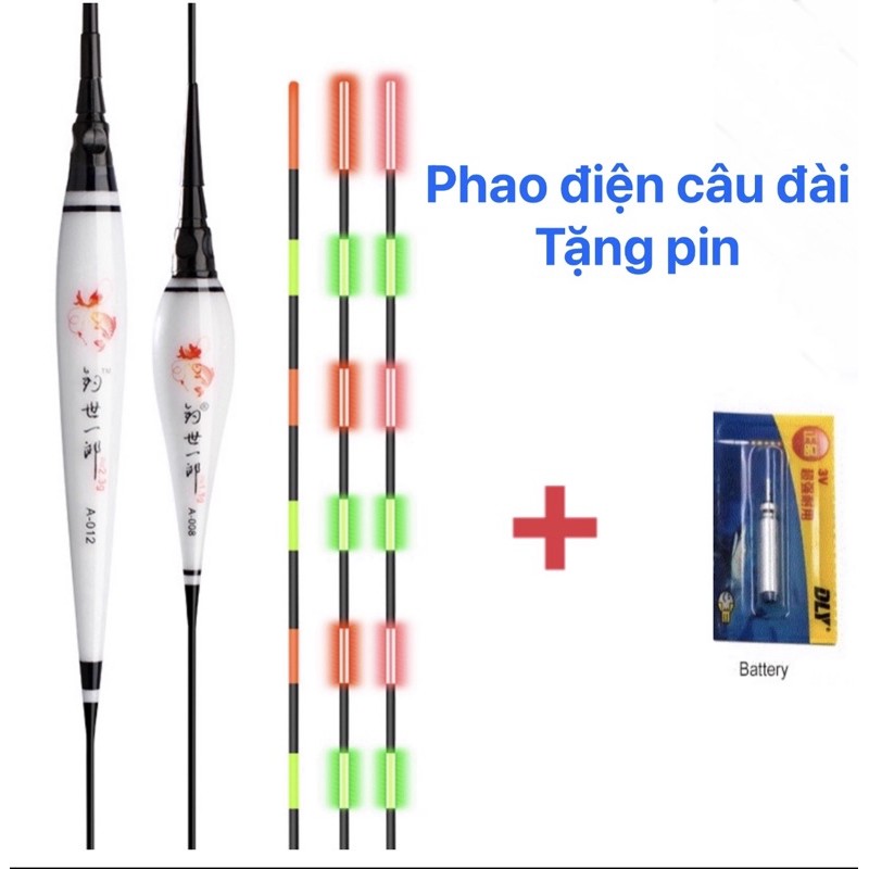 Phao điện câu đài phao điện câu đêm ( Tặng Pin )