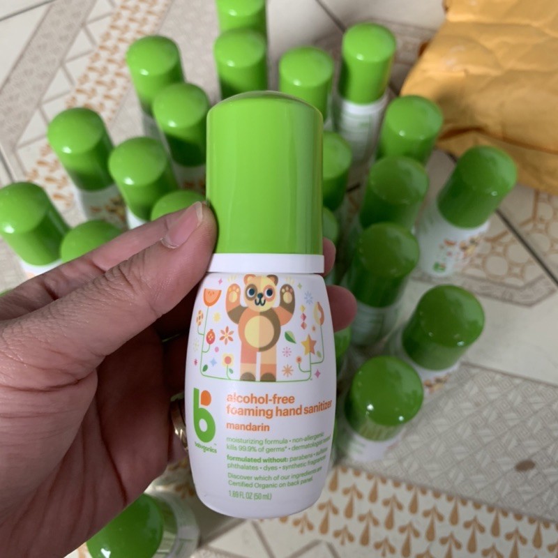Nước rửa tay khô babyganics cho bé 50ml