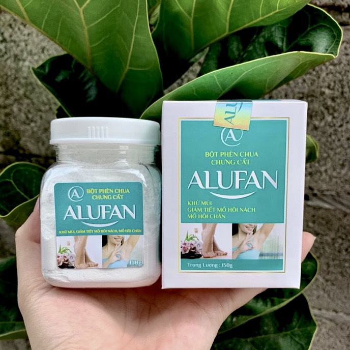 Bột phèn chua chưng cất ALUFAN ngăn giảm mồ hôi chân hôi nách