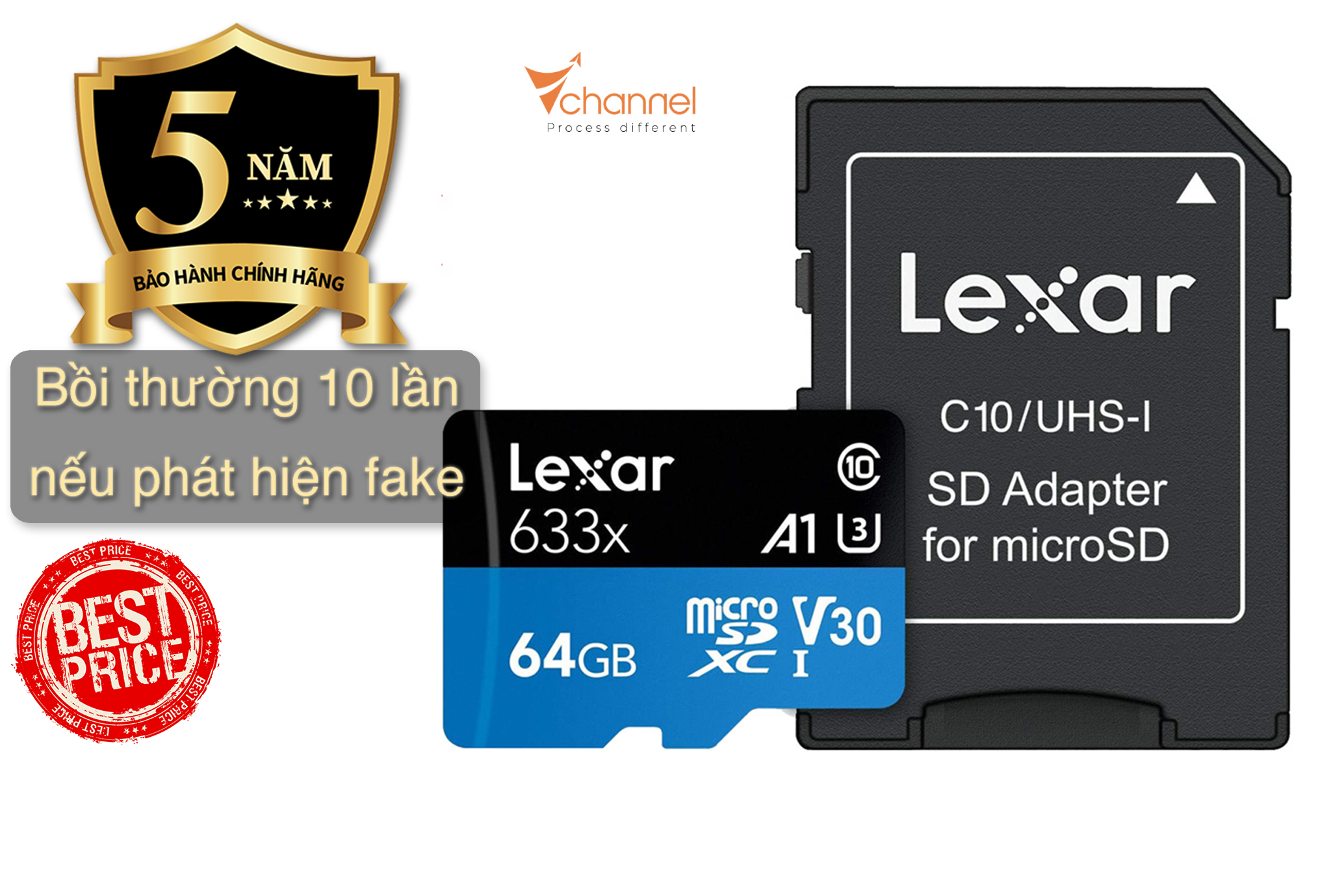 Thẻ Nhớ MicroSD Lexar U3/V30 64GB/128GB cam kết chính hãng 100% Bảo hành 5 năm bồi thường gấp 10 lần nếu phát hiện hàng fake ***GIÁ TẠI KHO RẺ-NHẤT VIỆT NAM***