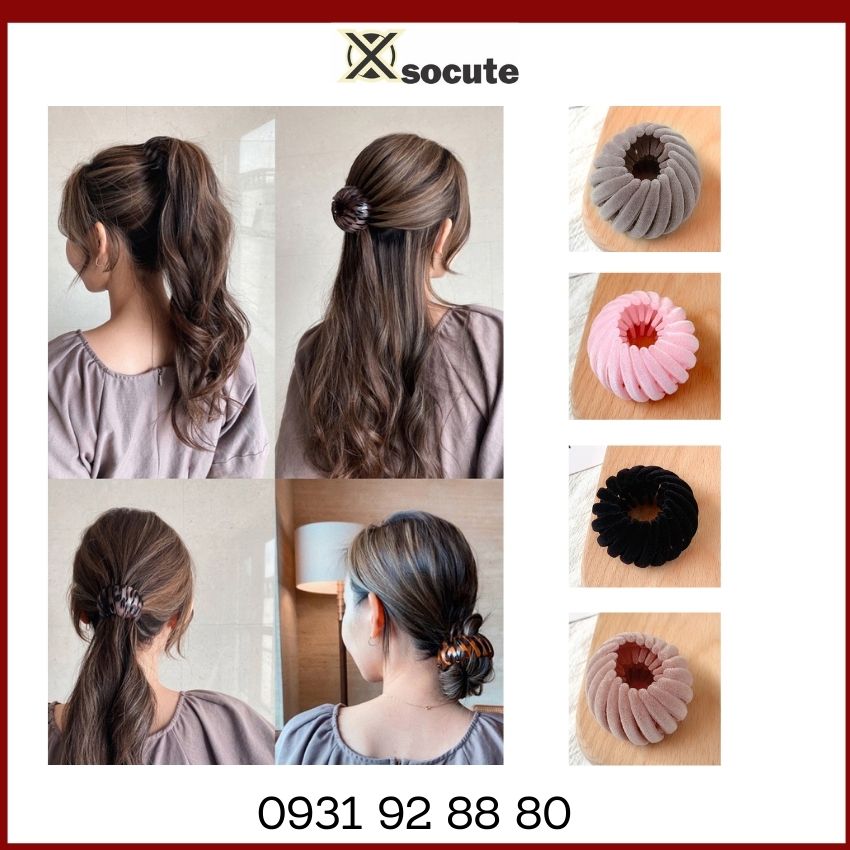 Kẹp tóc tạo kiểu phụ kiện búi tóc lười Xsocute tạo kiểu nhanh chóng và cực dễ