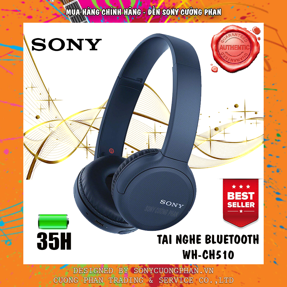 Tai Nghe Chụp Tai Bluetooth Sony WH-CH510 - Hàng Chính Hãng Sony Việt Nam