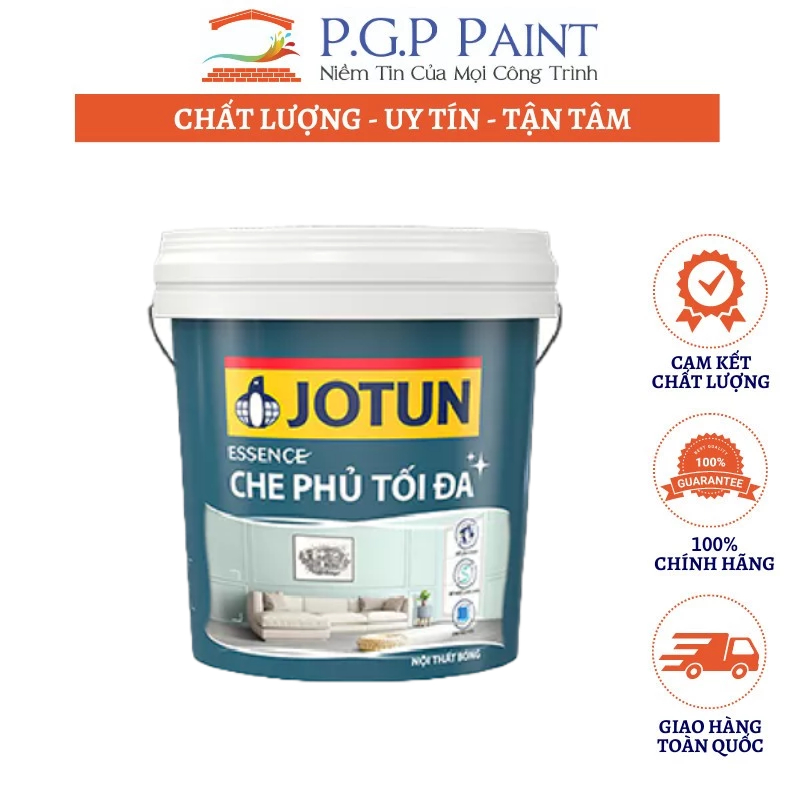 Sơn nội thất jotun essence che phủ tối đa bóng 1l