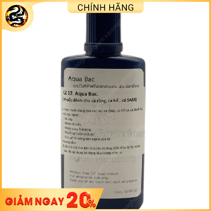 Aqua Bac dung dịch chữa bệnh cá Rồng – Hổ – Sam (Thái Lan) 100ml | Hoàng Lam Arowana