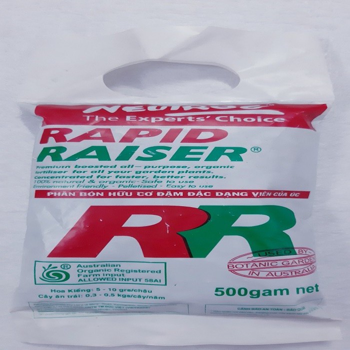 Phân hữu cơ tan chậm rapid raiser - gói 500 gram