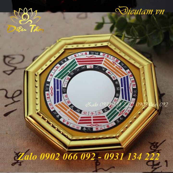 Gương bát quái phẳng đồ thờ cúng phong thủy Shop Diệu TÂM