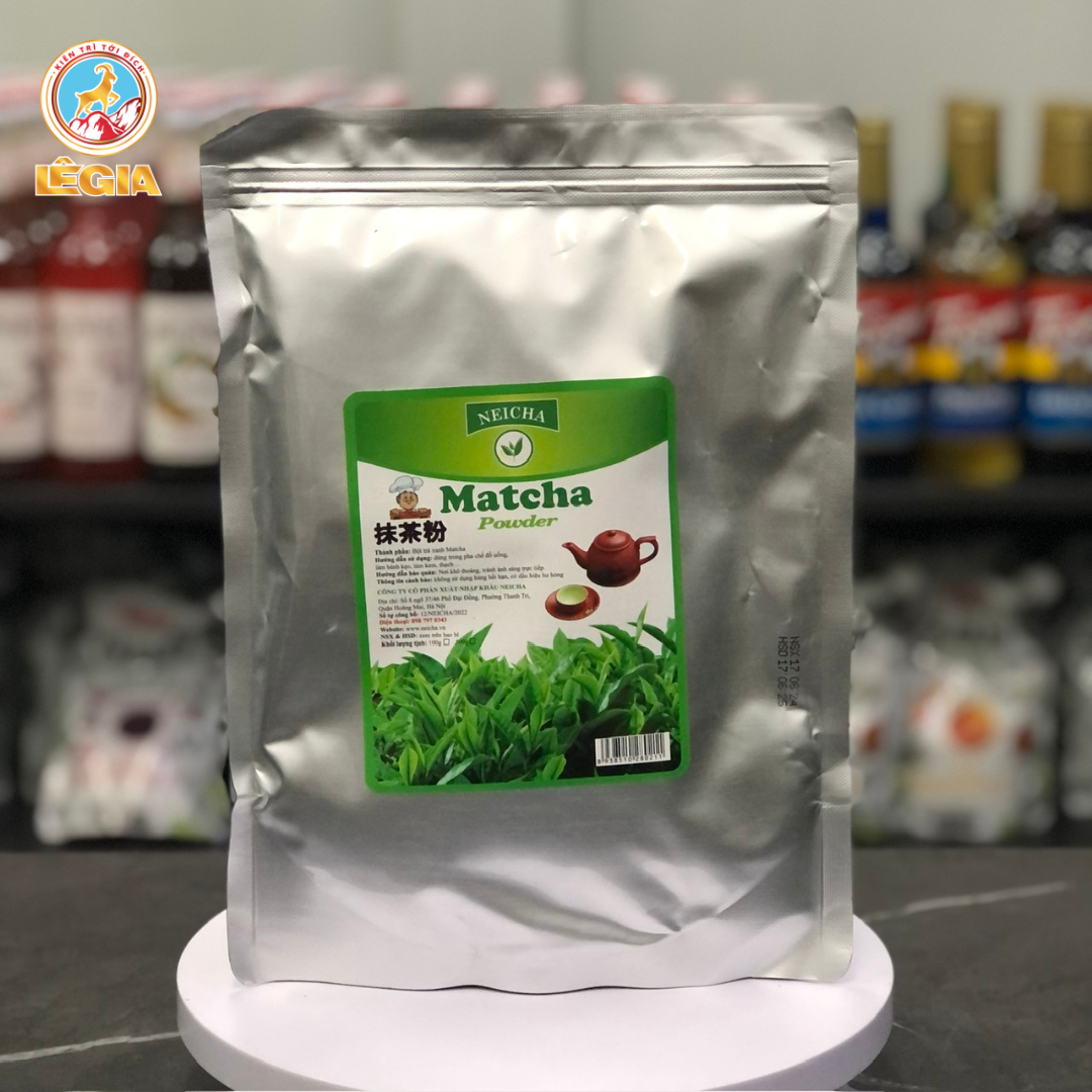 Bột Matcha Neicha Đài Loan mũ trắng 500gr/ NGUYÊN LIỆU PHA CHẾ ĐỒ UỐNG, LÀM BÁNH, LÀM KEM thơm ngon hảo hạng.