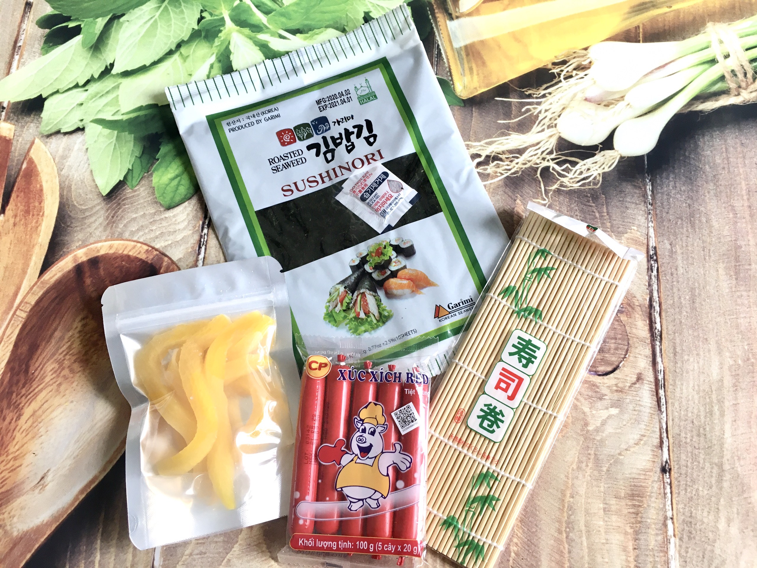 Set 4 món làm Rong biển cuộn kimbap mới_minhnhatfood