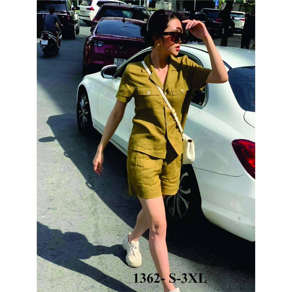 Rập giấy mã 1362 - set quần short áo danton