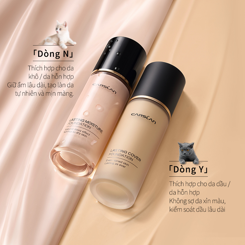 Carslan Kem Nền Dạng Lỏng Kiểm Soát Dầu Mờ, Trang Điểm 24H Bền Lâu 30Ml