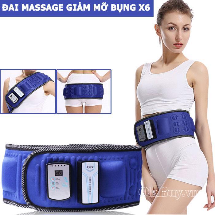 Đai massage bụng, đai masage giảm eo toàn thân x5 đánh tan mỡ bụng hiệu quả bh uy tín lỗi 1 đổi 1