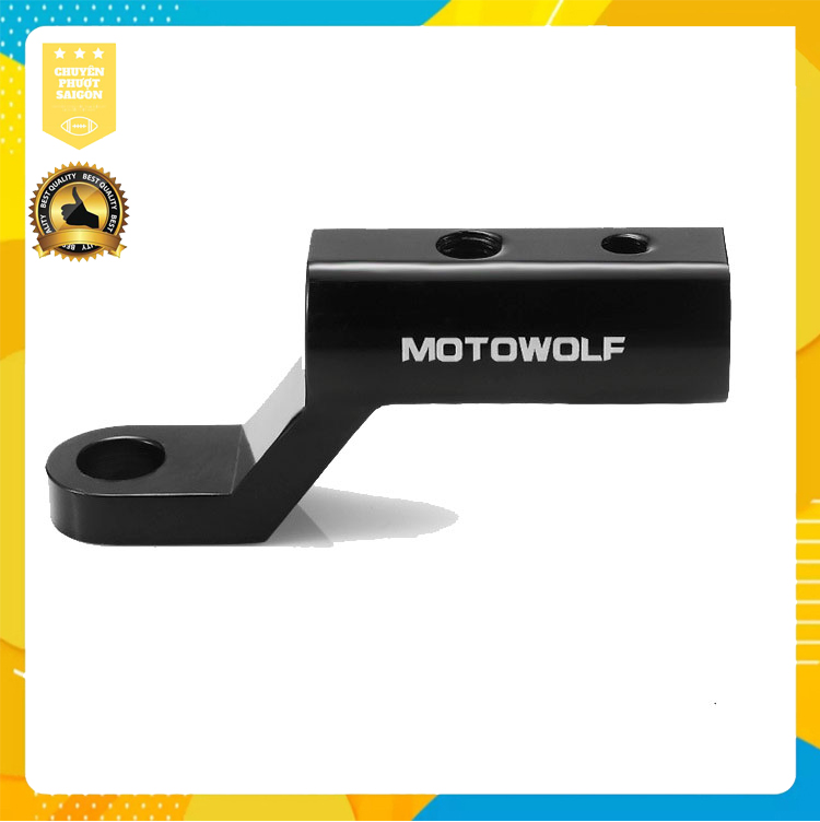 Pad mở rộng cnc gắn chân gương cao cấp chính hãng motowolf