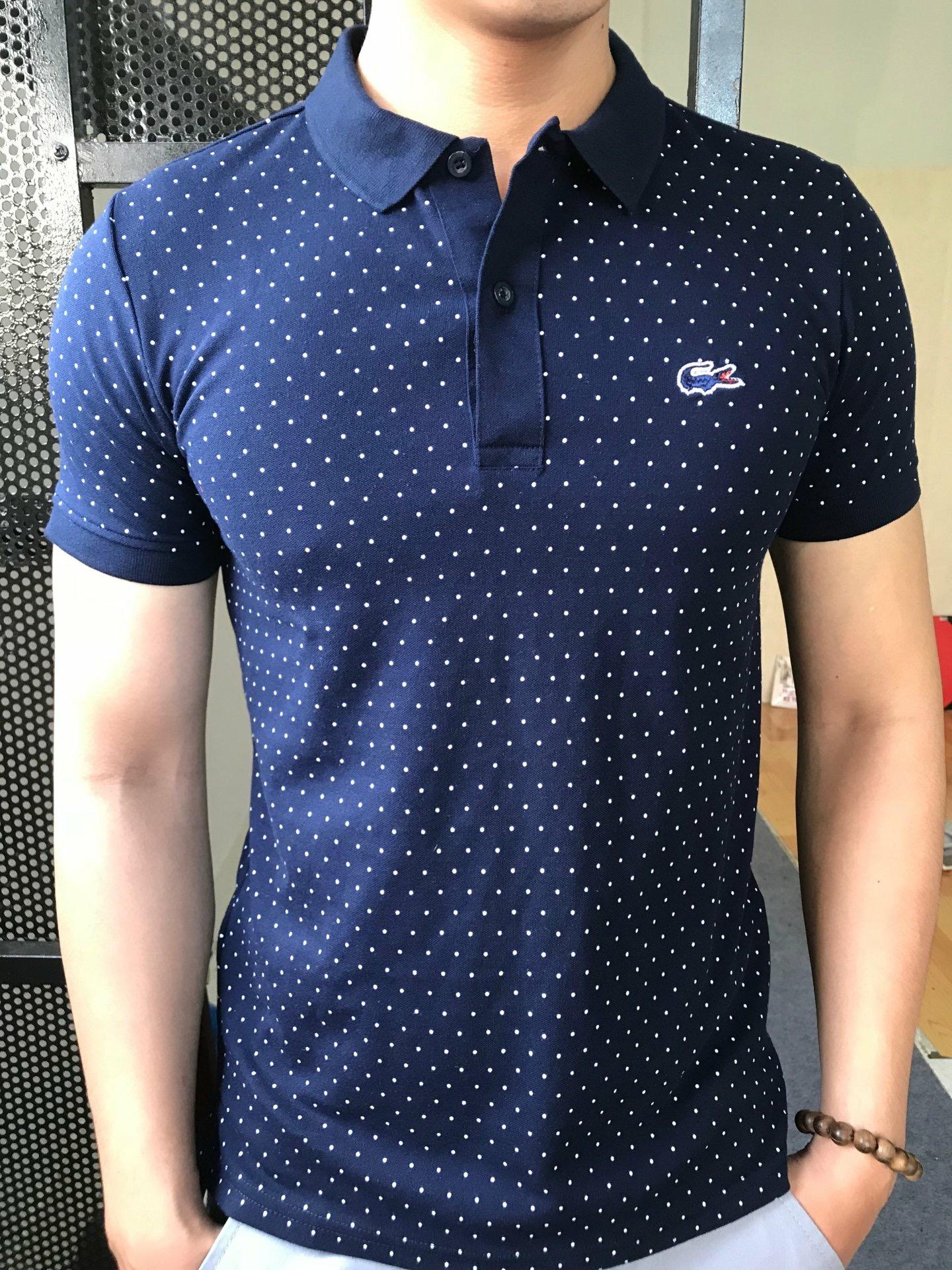 Áo Thun Nam Chấm Bi Cá Sấu, Áo Phông Nam Có Cổ Chất Liệu Cotton Thun Mặc Siêu Mát