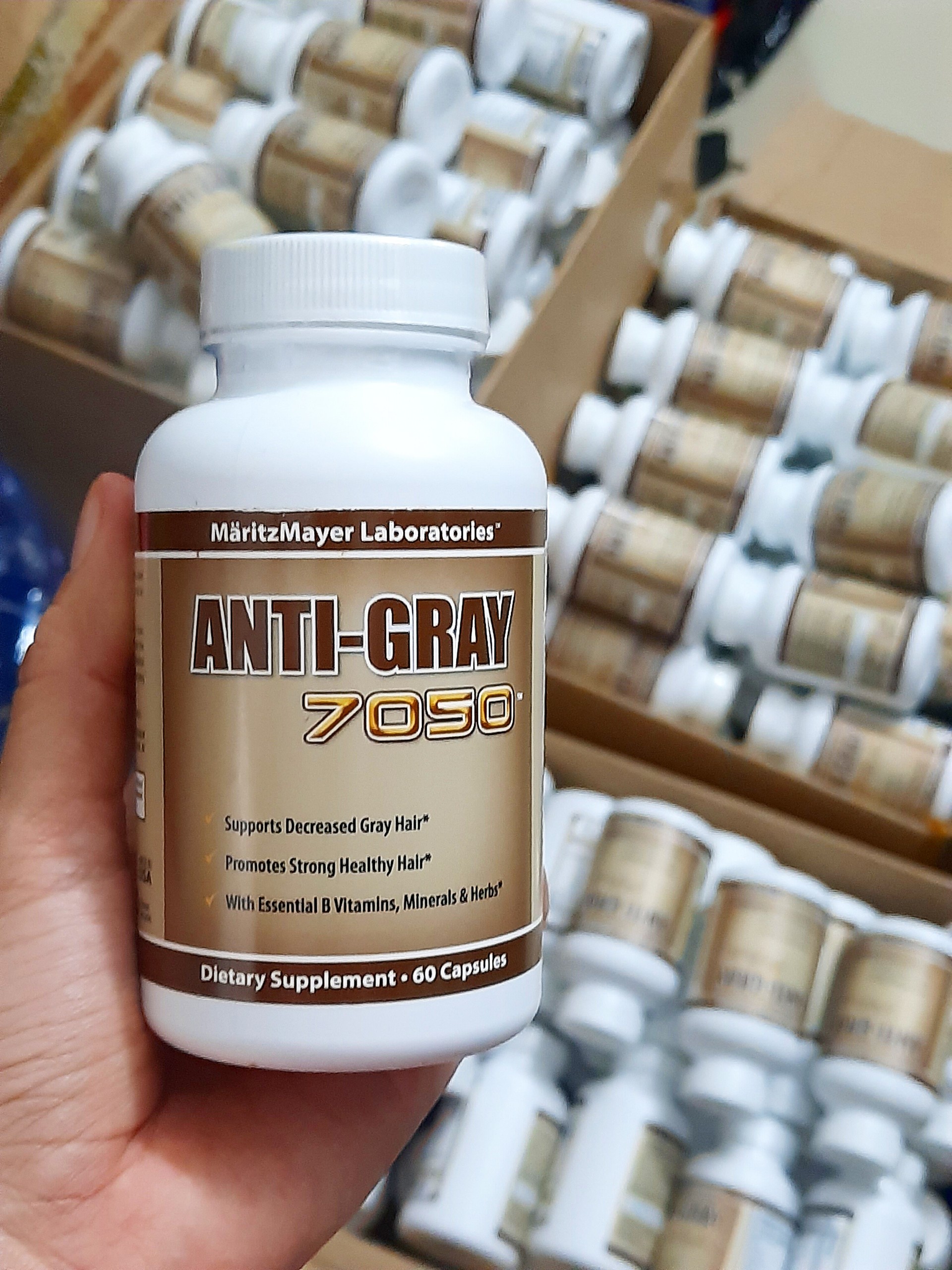 Viên Hỗ Cải Thiện Tóc Bạc Sớm Anti-Gray Hair 7050 Hộp 60 Viên