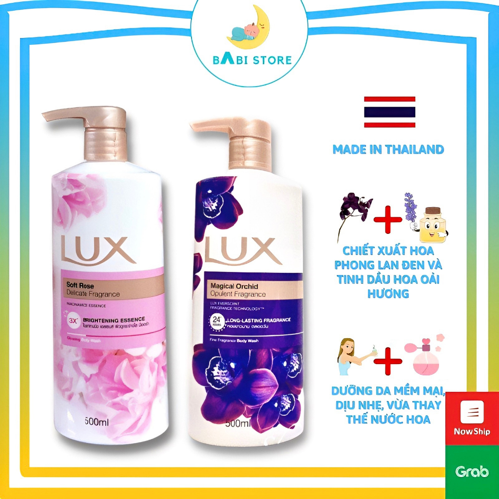 Sữa tắm cao cấp Lux Thái Lan, sữa tắm Lux Thái 500ml hương nước hoa siêu