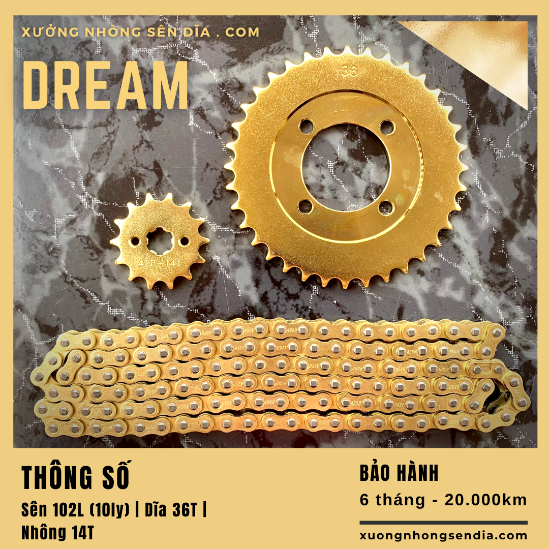 [FreeshipMAX] [HCM]NHÔNG SÊN DĨA DREAM VÀNG