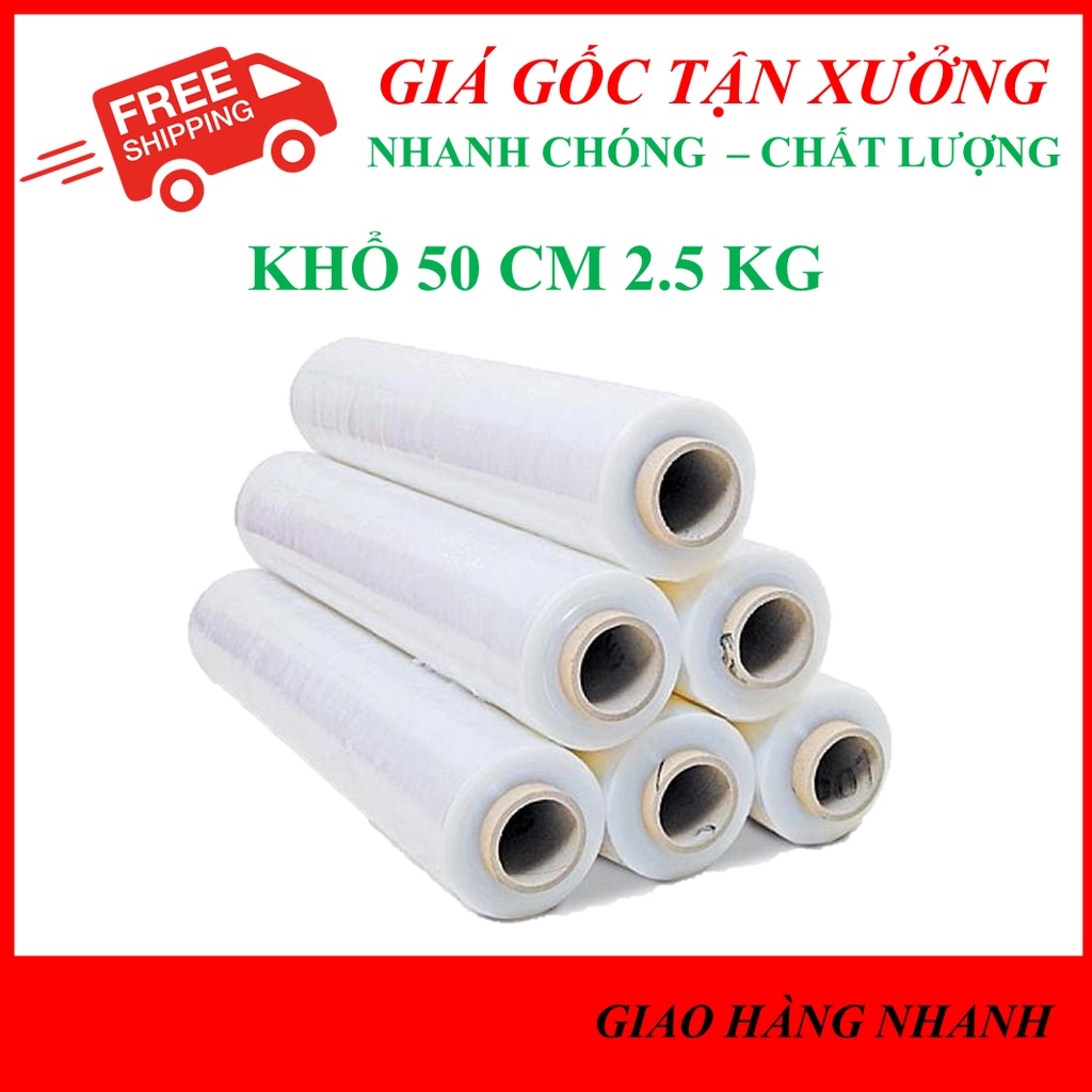 ☊❦ màng pe trắng khổ 50cm 25kg nilong bọc màng quấn bọc thực phẩm lõi nhỏ giá rẻ hà nội