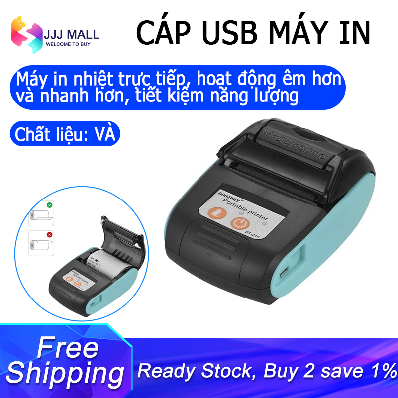GOOJPRT PT-210 Portable Thermal Printer Handheld 58mm Receipt Printer for Retail Stores Restaurants Factories Logistics