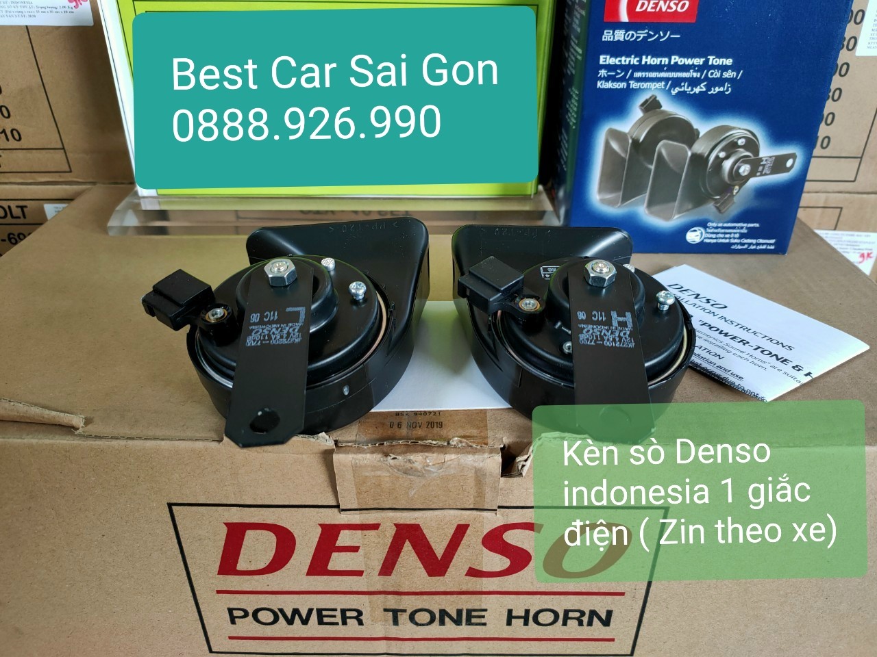 Kèn sò điện ô tô - Denso- indonesia -1 giắc cắm 12V
