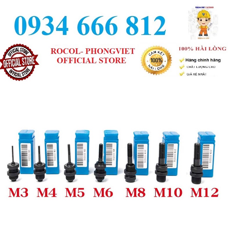 1 bộ đầu máy rút ốc của rocol rl0310, rl0312, rl5308, rl860