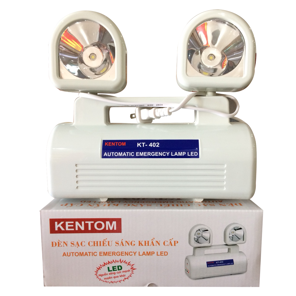 Đèn sạc chiếu sáng khẩn cấp kentom kt 402