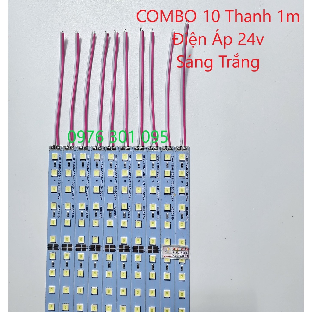 Đèn led 24v, led thanh 24v 1m xài bình acquy