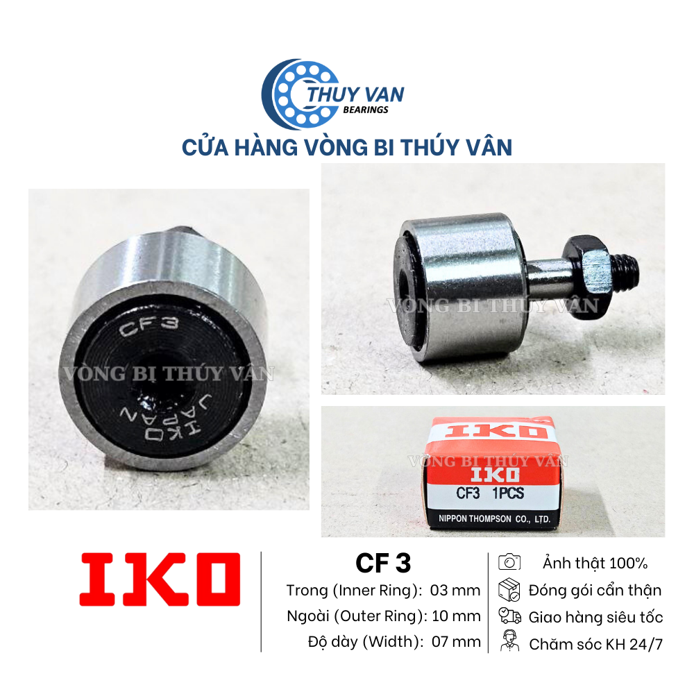 Vòng bi bạc đạn cam, bu lông CF 3/ 5/ 6/ 8/ 10/ 10-1/ 12/ 12-1/ 16/ 18/ 20/ 20-1 hãng IKO