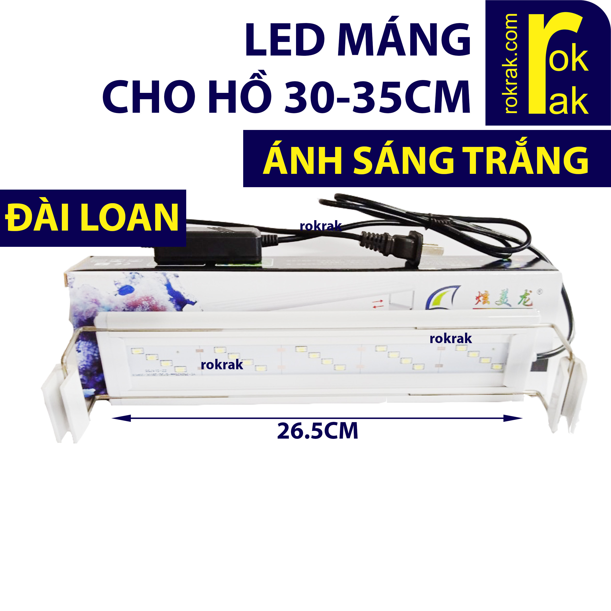 Led thủy sinh xml đèn xuan mei long 30/6w 5 dãy trắng cho hồ 30-35cm