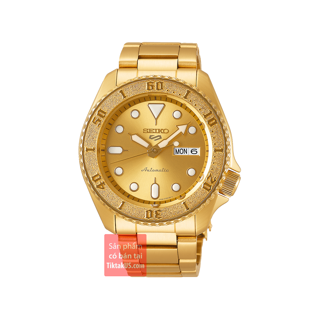  SRPE74K1 Đồng hồ nam Seiko 5 Sport 2020 phiên bản đặc biệt Gold mạ vàng chống nước 100m máy cơ Automatic 24 chân kính trữ cót 40 tiếng bảo hành 12 tháng 