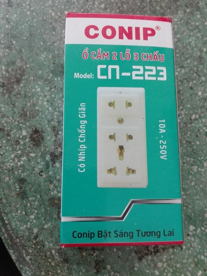 Ổ cắn 3 lỗ nhíp chống giãn