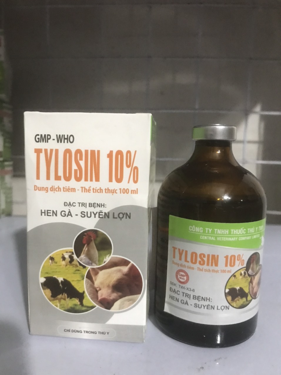 Thuốc thú y, Tylosin 10% (100ml) dùng cho chó, mèo, gia súc, gia cầm