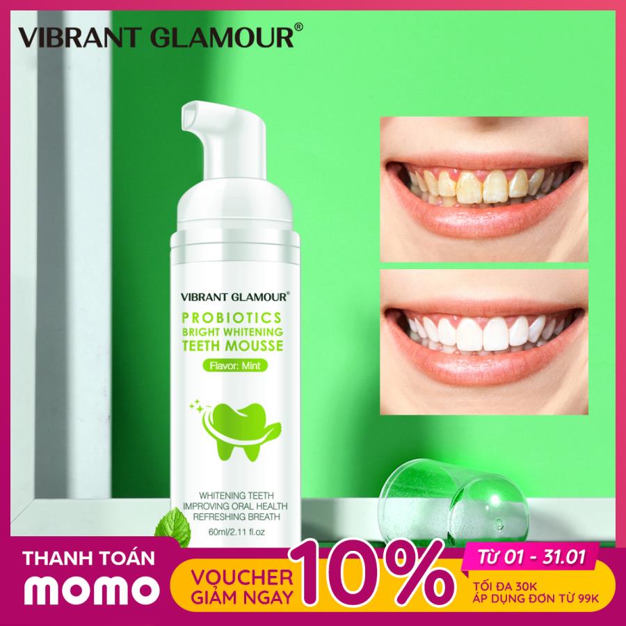 VIBRANT GLAMOUR Bọt Tẩy Trắng Răng Khử Mùi Hôi Miệng Làm Sạch Răng Vibrant Glamour Whitening Teeth Oral Treatment