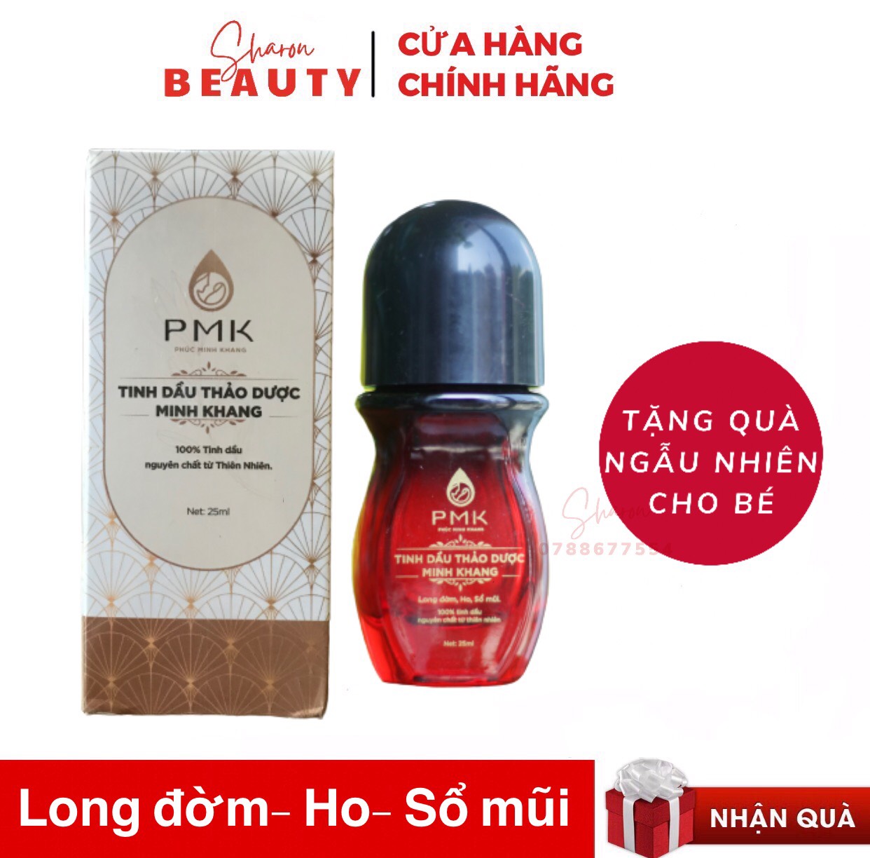Tinh dầu thảo dược Minh Khang, long đờm, hết ho, hết sổ mũi - chỉ cần bôi không cần uống chai lớn 25ml